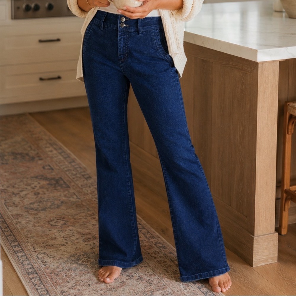 Rifle Esenciales Women Blue Bootcut High‎ Rise Jeans Size 10 Indigo Denim X9